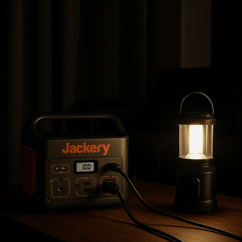 30 day power outage gear including solar generator and lantern